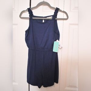 3/$15 Copper Key Girl's Navy Blue Romper Size L